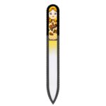 Glass Nail Files Matryoshka set of 2 (Yellow) Czech Original Nail Files - Image 2