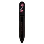 Black Glass Nail Files Decorated with Bohemian Crystals Collection#16/3