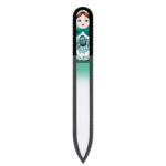 Glass Nail Files Matryoshka set of 2 (Green) Czech Original Nail Files - Image 2