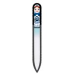 Glass Nail Files Matryoshka set of 2 (Blue) Czech Original Nail Files - Image 2