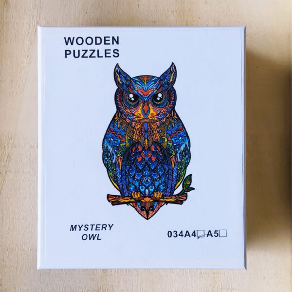 dřevěné puzzle sova