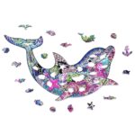 Wooden Puzzle Jigsaw Animals - Dolphin- size A4, 29x21cm - Image 2