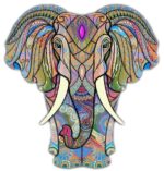 Wooden Puzzle Jigsaw Animals - Elephant - size A4, 29x21cm