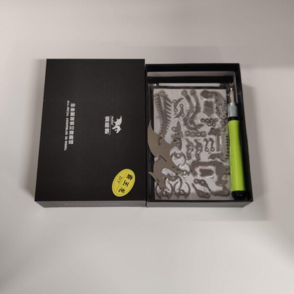 3D kovové puzzle z nerezové oceli DIY skládačka - Tyranosaurus - Image 2