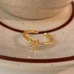 Golden-Tone Ballet Bow Ring - Image 2