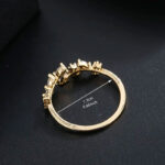 Elegant Gold-colored Ring with a Leaf Design - Image 2