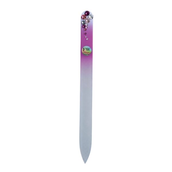 Glass Nail File with Crystals, Professional Manicure Tool SW08