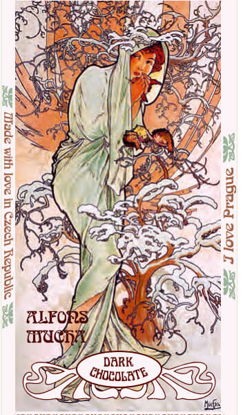 Mucha’s Dream – Art Nouveau Chocolate Elegance CHMC-4DB Dark chocolate