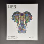 Dřevěné puzzle dřevěná skládačka se zvířáty -Slon - velikost A4, 29x21cm - Obrázek 3