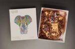 Dřevěné puzzle dřevěná skládačka se zvířáty -Slon - velikost A4, 29x21cm - Obrázek 2