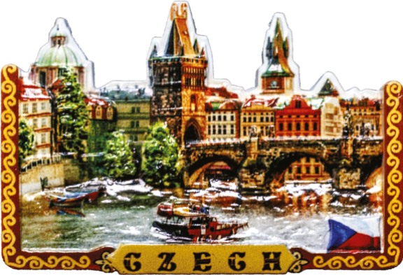 Handmade Prague Magnets – Ceramic Travel Souvenirs from the Czech Republic KM-21