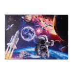 Dřevěné puzzle dřevěná skládačka se zvířáty - Vesmír- velikost A4, 29x21cm